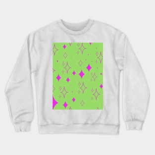 Kawaii diamond stars - Green and purple Crewneck Sweatshirt